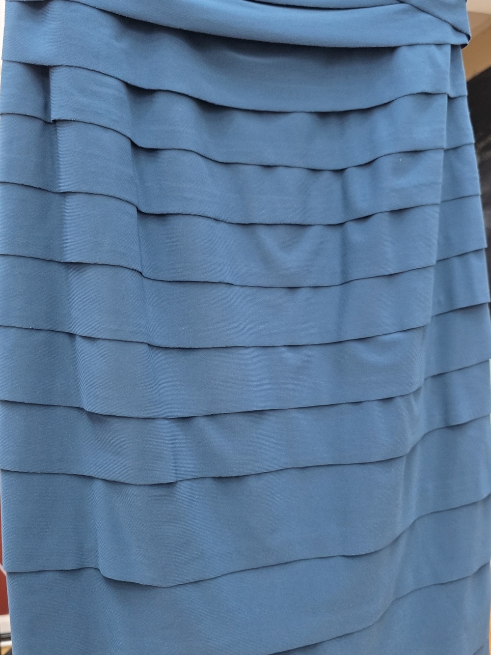 Jones New York Sleeveless Teal Tiered V-Neck Dress Sz 4 New - Picture 5 of 9